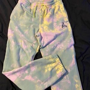tie dye jordan sweats.